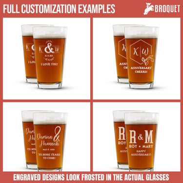 50th Anniversary Custom Pint Glass